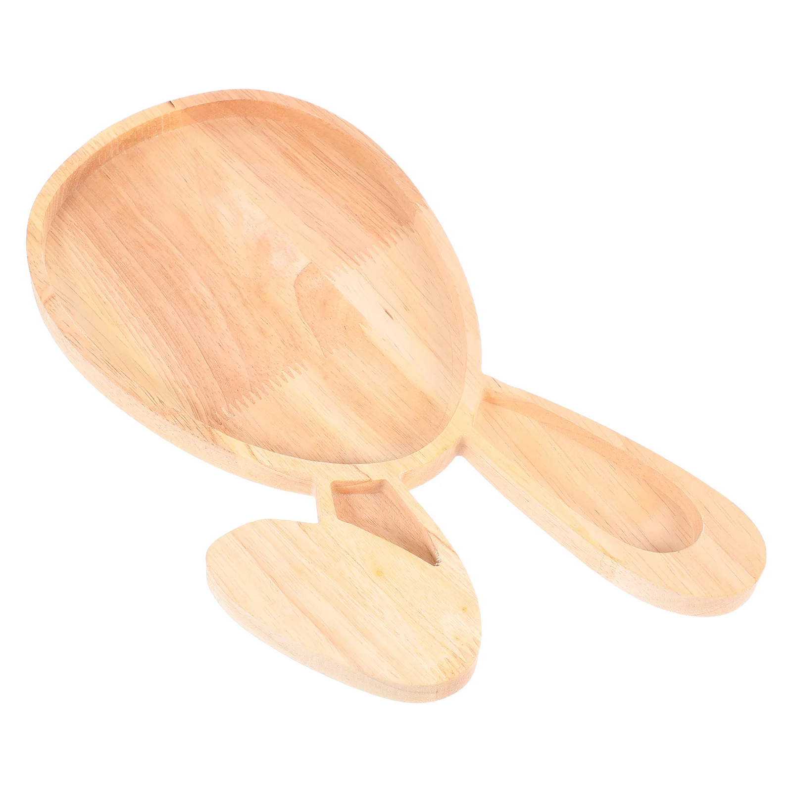 Rabbit Serving Tray Easter Bunny Plate Wood Fruit Wooden Shape Food Decorative Delicate Dessert Dish 3