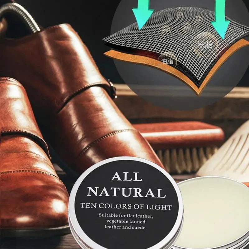 Leather Recoloring Balm with Mink Oil for Leather Furniture Dark Brown