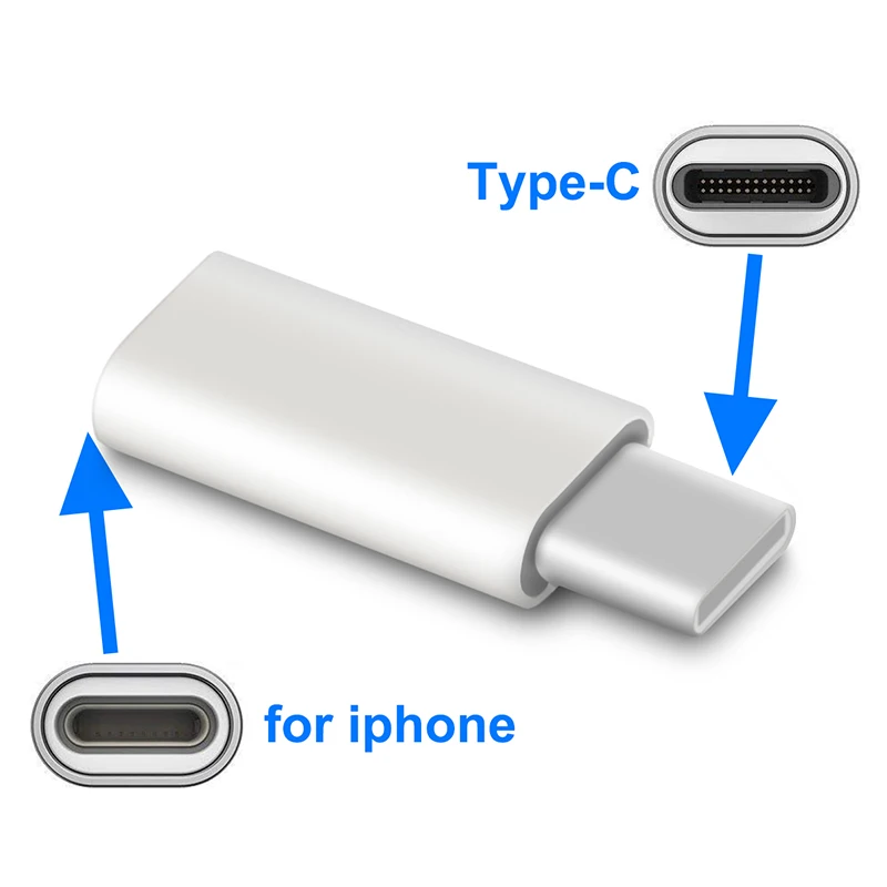 Adaptador for To Type C Adapter 8 pin To Usb c Splitter for IPhone Huawei P20 Pro Samsung Typec Charger Adaptateur Jack