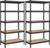 5-Tier Storage Shelves, Set of 2 Garage Storage, Boltless Assembly, Adjustable Shelving Units, 17.7 x 35.4 x 70.9 Inches, Load 1