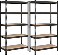 5-Tier Storage Shelves, Set of 2 Garage Storage, Boltless Assembly, Adjustable Shelving Units, 17.7 x 35.4 x 70.9 Inches, Load 1