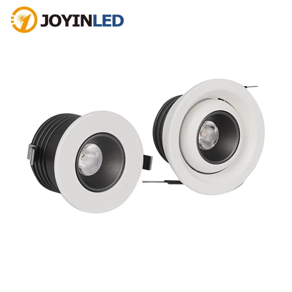 10pcs High Brightness CRI90 Dimmable Led Downlight 3W Adjustable Recessed Ceiling Lamp AC90-260V Home Decor Indoor Spot Lighting