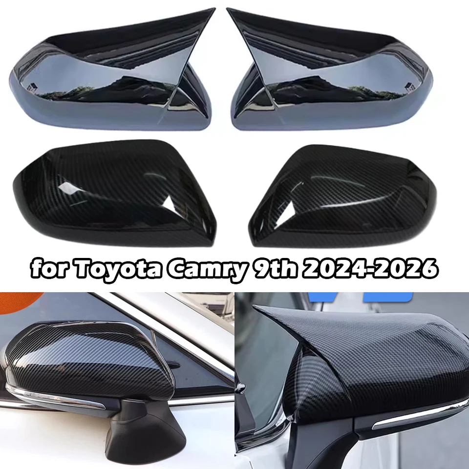 FOR 2018-2020 TOYOTA CAMRY LE SE XLE XSE GLOSS BLACK SIDE WING MIRROR - Foto 13