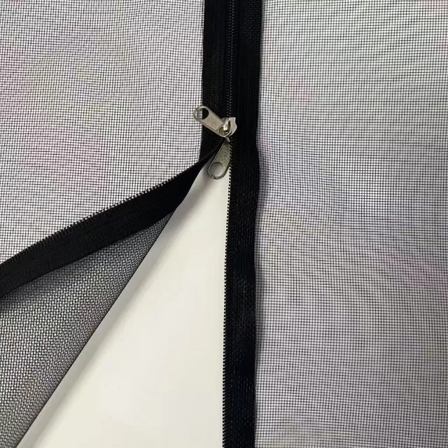 Black Side Opening Screen Window, Mosquito Net, Mosquito and Fly Proof, Non Perforated, Detachable, Customizable, Wall 3