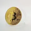 Collectible Art Gift Bitcoin Coin Gold Plated Commemorative Metal Antique Imitation Coins Bit BTC Metal Antique Collection Gift 2