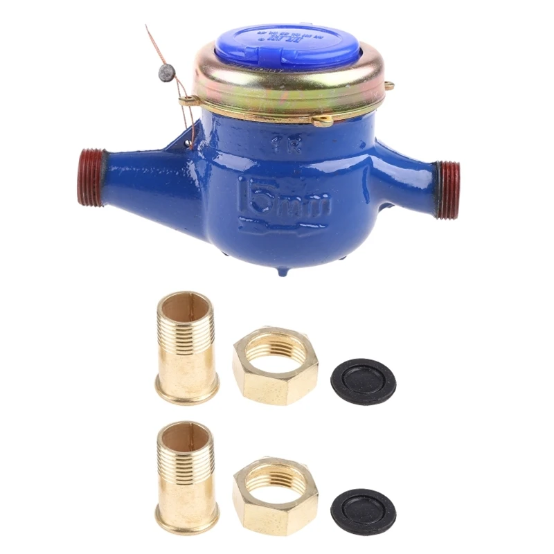 Flow Meter Water Meter Water Meter Heavy Duty Metal Flow Measure Tap Cold Water Meter Home Garden