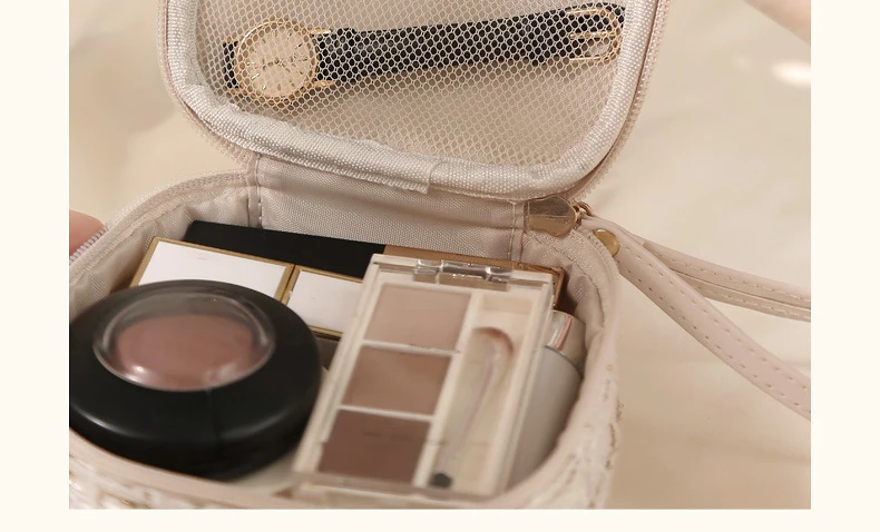 Square Plaid Cosmetic Bags Large Capacity Lipstick Toiletry Makeup Case Money Card Pouch Small Tampon Sanitary Napkin_voghion.com