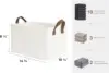 Storage Bins, Fabric Storage Bins for Shelves, Storage Baskets with Metal Frame, Closet Baskets and Bins with Handles 1