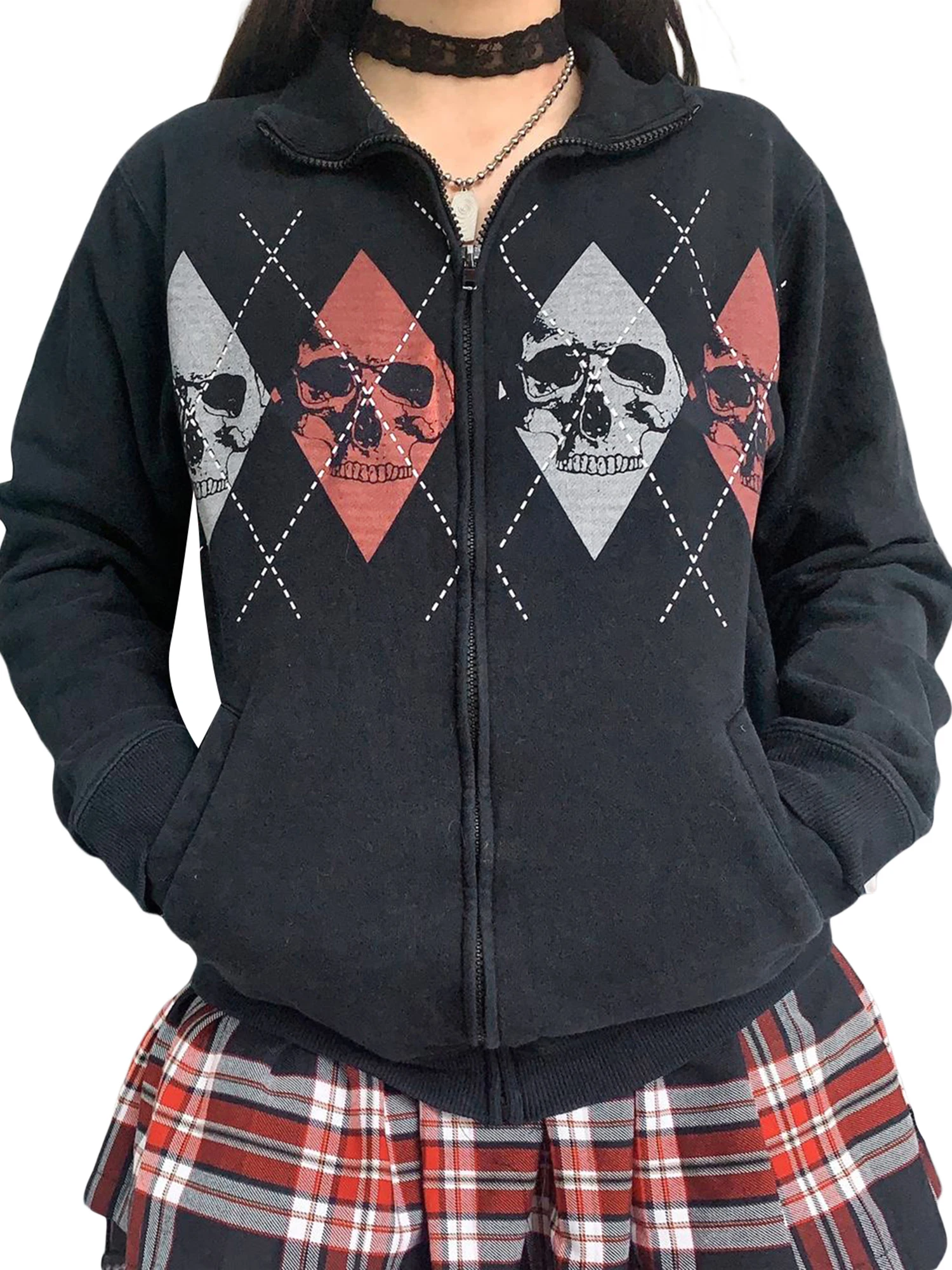 Women s Winter Casual Jacket Grey Long Sleeve Floral Embroidered Button-up Coat with Faux Fur Collar and Pockets