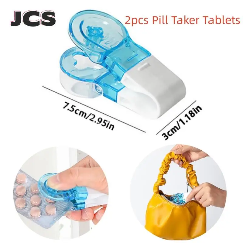 

No Contact Portable Pill Taker Tablets Blister Pack Opener Pill Dispenser Storage Box Pill Case Easy To Take Out From Package