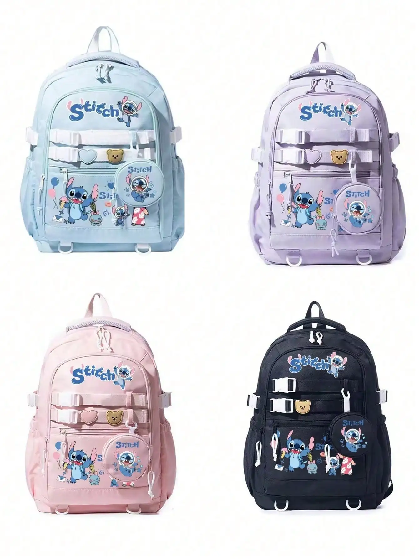 Disney Lilo point populaire enfants adolescents sac d'école grande capacité école mode étudiant sac à dos filles voyage sac à dos