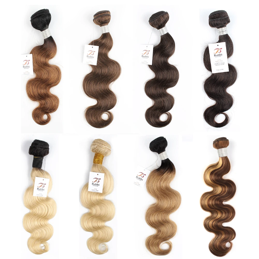 Brown Weave Blonde Highlights | Ombre Brown Blonde Hair Bundles - 1 Bundle  Blonde - Aliexpress