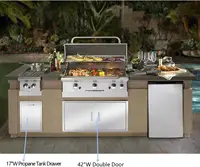 Drawer Stainless Steel Pull-Out Trash/Propane Tank Drawer Storage for Propane Tank or Trash Bin Adds Convenient Storage in Any O 2