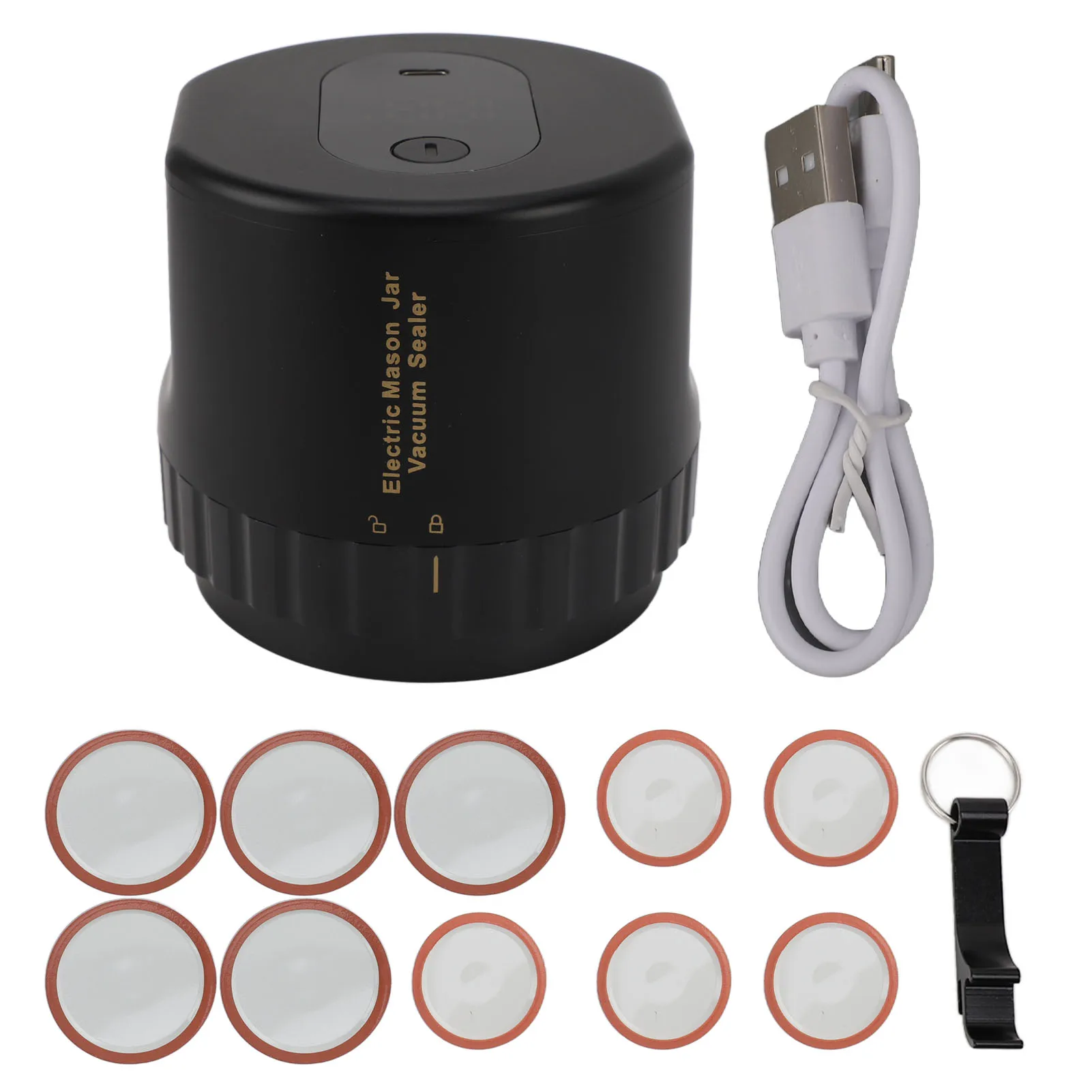 

Electric Mason Jar Vacuum Sealer Rechargeable Automatic Cordless Jar Vacuum Sealer for Home Electric Mason Jar Vacuum Sealer