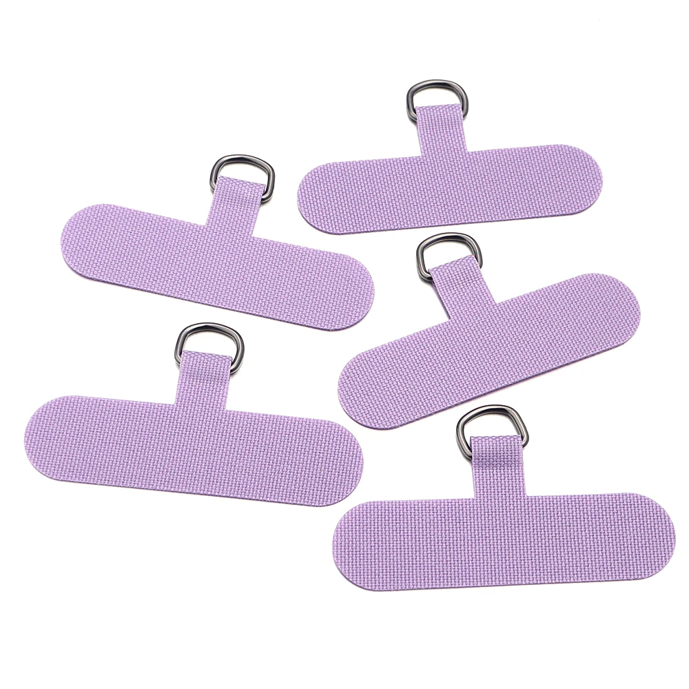 5-Piece Detachable Colorful Phone Lanyard Set with Metal Ring Clips & Hang Cords