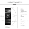 Oupai Square Dial Watch Men's Ceramic Strap 24mm Rectangular Watch Stud Scale Luminous Date Display Simple Casual Fashion Suitab 5