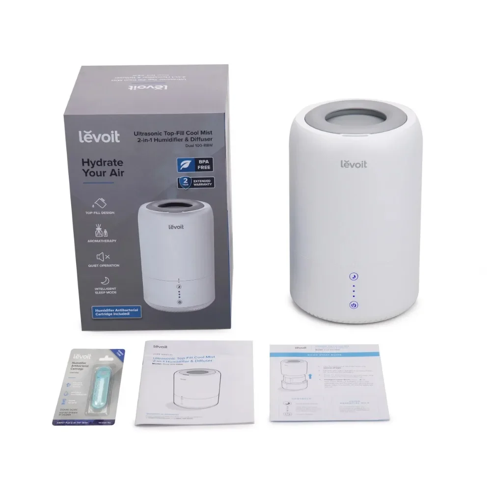 

1.8L 260 Sq Ft Cool Mist Humidifier for Room Aroma Diffuser White Aromatherapy Humidifiers Diffusers Fragrance Small Air Home