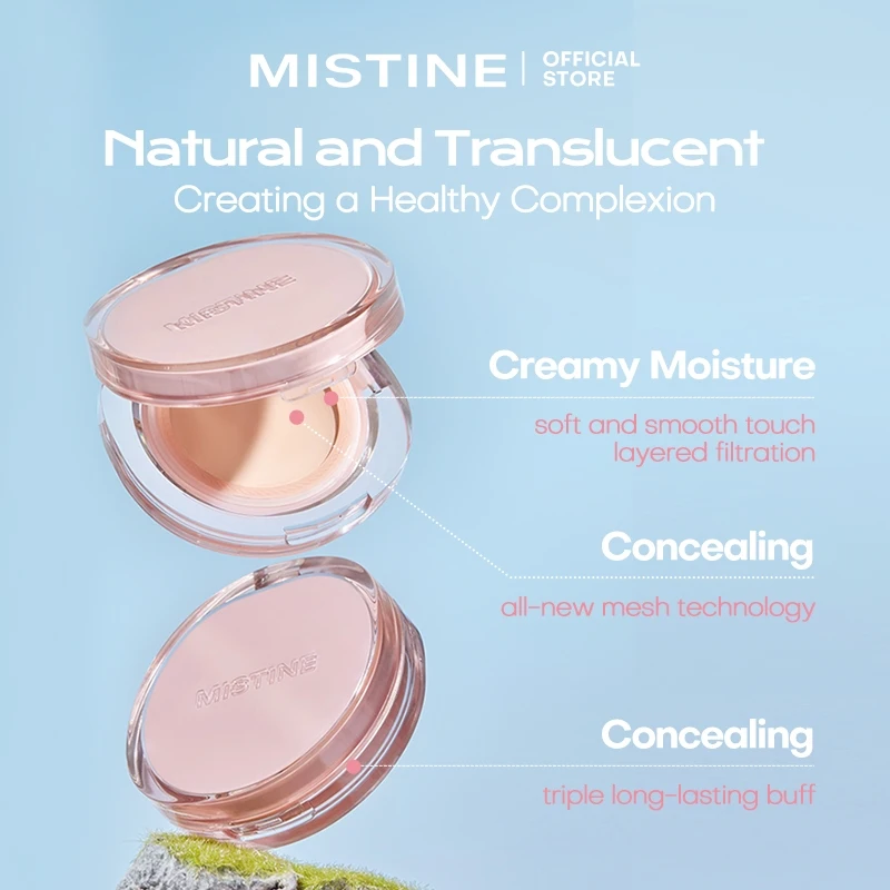 MISTINE Poreless BB CC Cushion Foundation Long lasting waterproof Oil Control Concealer 13g Original Real Makeup Cosmetics - Image 2