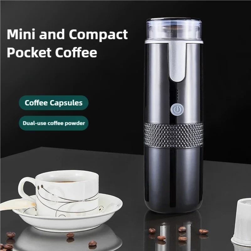 Portable Espresso Capsule Coffee Maker Cordless Heating Electric Espresso Machine for Car Home Travel Camping Coffee Maker