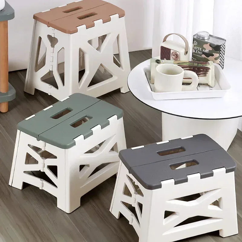 Portable Plastic Folding Stool Outdoor Camping Stool Chair Seat Home Bathroom Kitchen Garden Camping Kids Adults Chair folding chair retractable stool
