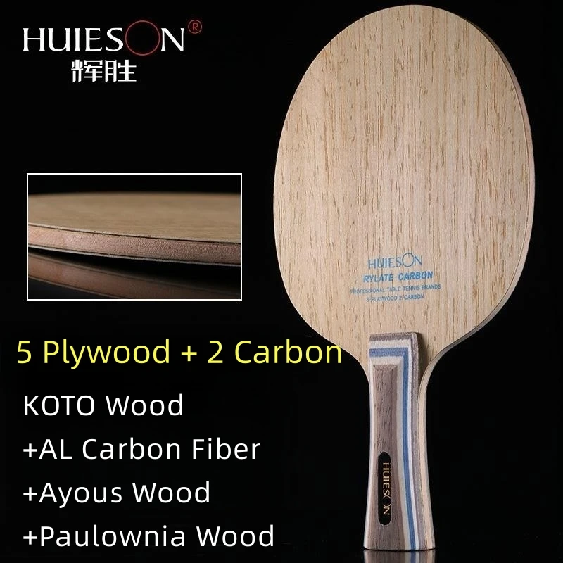 Lame De Tennis De Table Carbone 7 Plis - Raquette Ping-pong à Monter Soi-même - Prise SH Ou CS