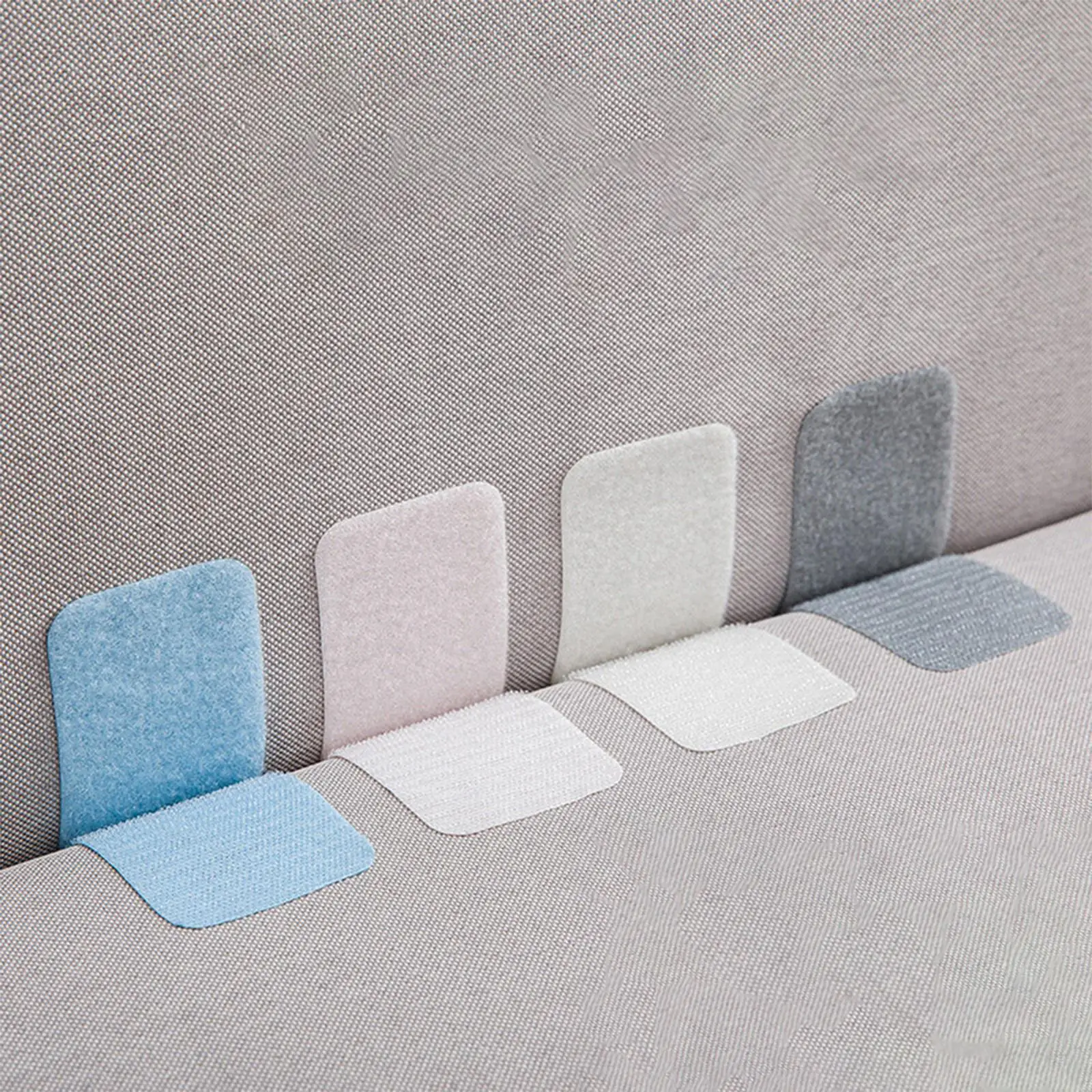 10 Pair Hook and Loop Strips with Sticky Hook and Loop Tape Back Sticky Fasten for Mats Clothing Mattresses Office Home