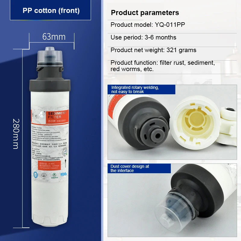 Seael substituição do filtro de água roating, sistema de osmose reversa para purificador, tratamento e remoção, pp, upf, cto