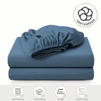 Drap-housse en coton de couleur unie avec bande élastique, housse de matelas King Size 140x190 200x200 1
