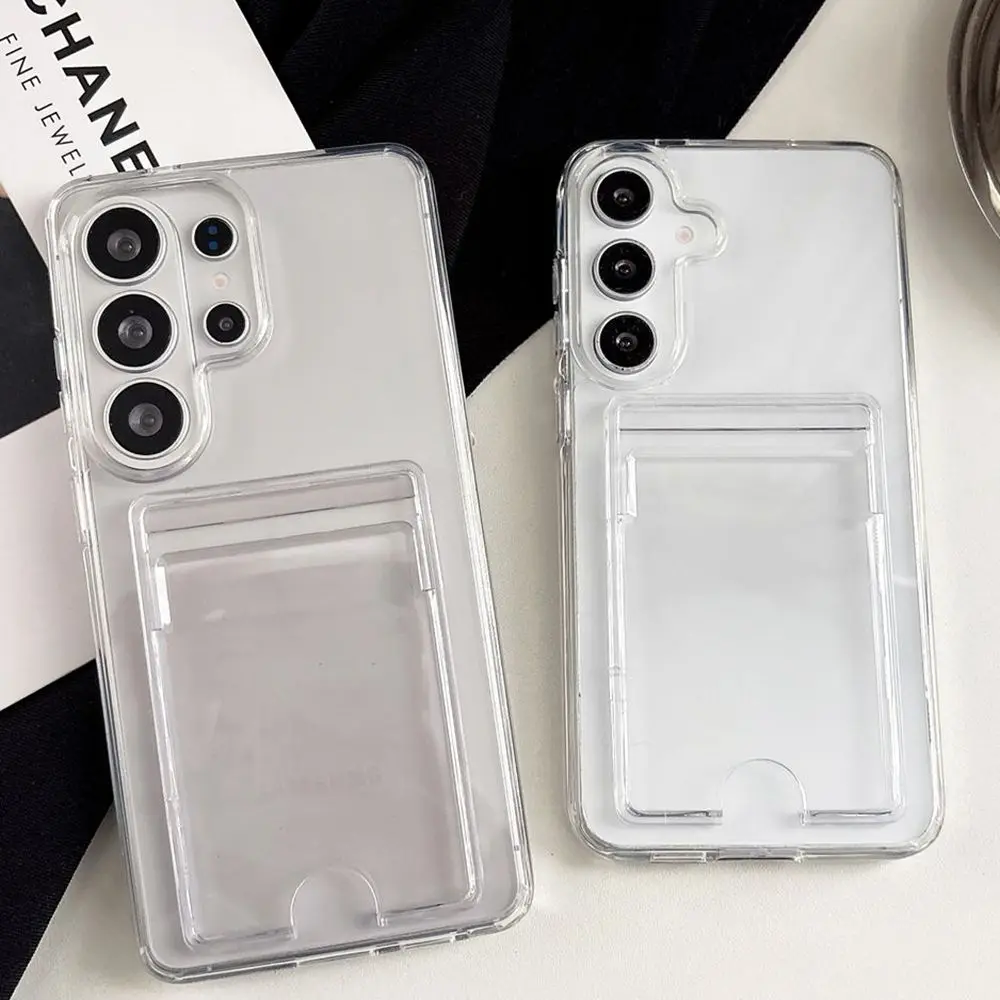 Ultra Clear Shockproof Card Slot Phone Case - Durable Acrylic Cover