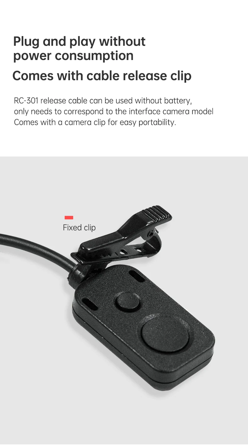 Description Picture 6 of itemRC-301 DSLR Remote Control Cord Camera Shutter Release Cable for Iconic Brand Nikon Iconic Brand Panasonic Cameras Focus/Take Pictures/Video