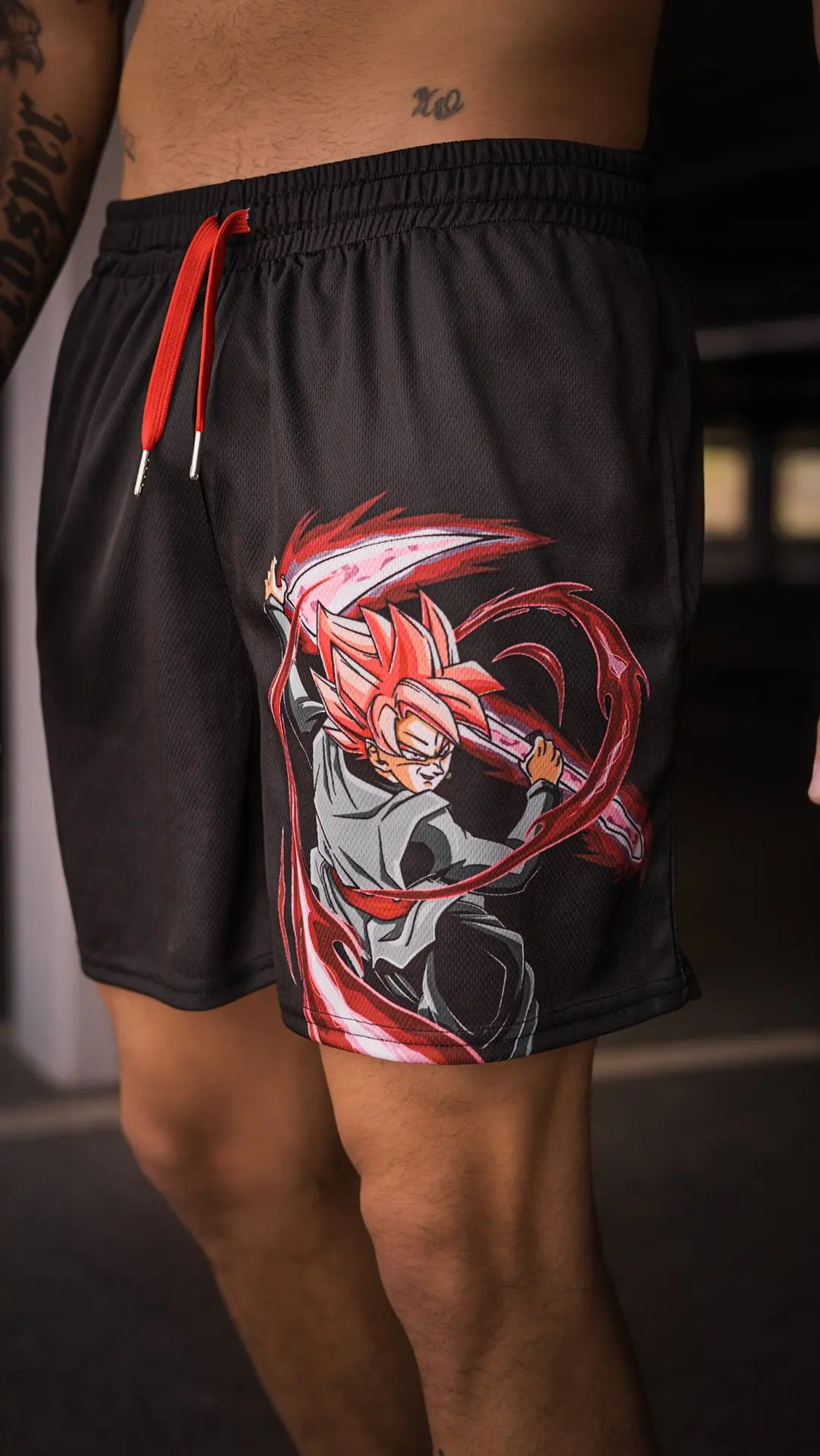 Anime Mesh Jogging Shorts Men Women Casual Sports Breathable Beach Shorts Summer Fitness GYM Quick-Dry Basketball Shorts