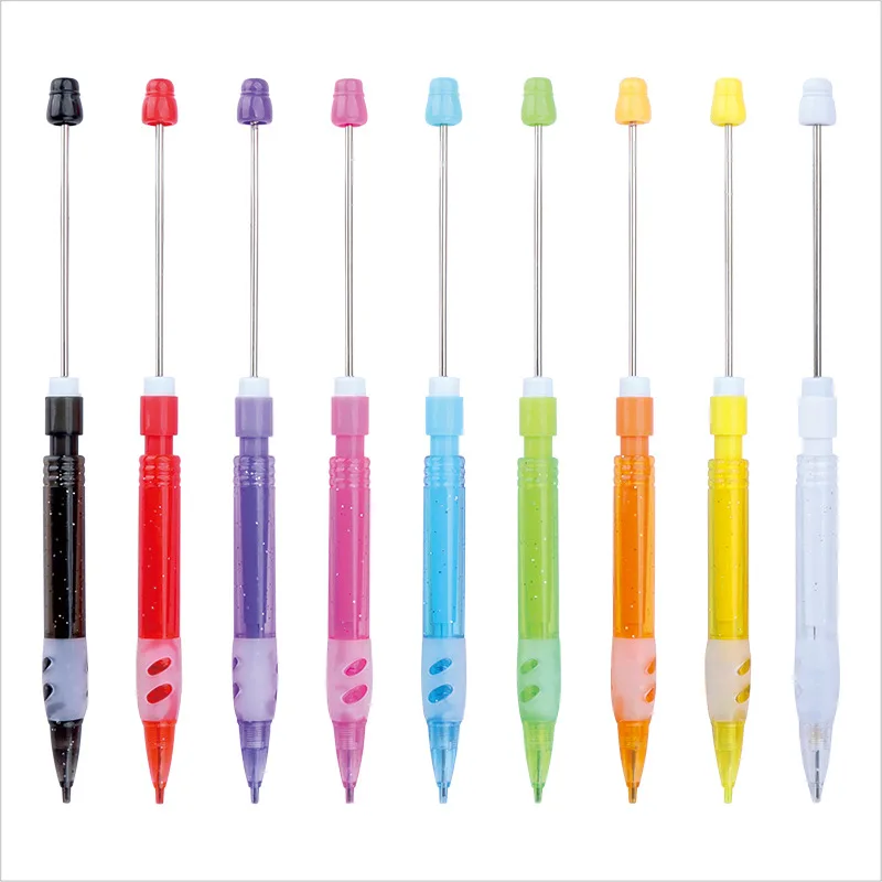 20pcs DIY Beaded Pencil for Students Non Sharpening Pencil 0.5 Non Refilling Beadable Automatic Cute Writing Pencil Wholesale 4