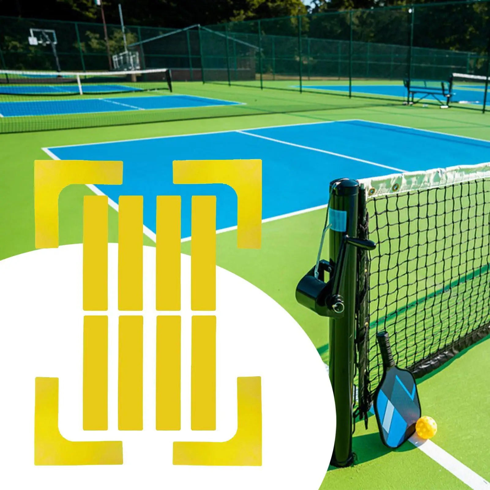 Court Line Marker Kit Court Throw Down Markers Anti-Slip Wind-Resistant Tennis Sports Throw Down Accessories For Outdoor