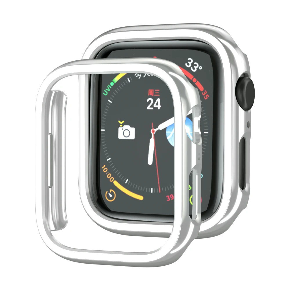 For Apple Watch 45mm 41mm 38mm 42mm 40mm 44mm Plated Skeleton Cover Hard PC Bumper Case Frame For IWatch SE9 8 7 6 5 4 3 2 Case watch case