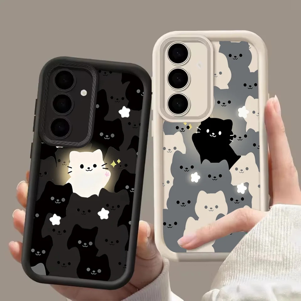 Adorable Cartoon Cat Silicone Phone Case Cover