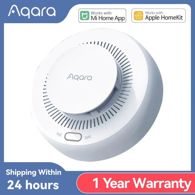 Aqara Rilevatore Di Fumo Zigbee Smart Fire Alarm Monitor Sound Alert Home Security App Telecomando Per Xiaomi Mi Home Homekit