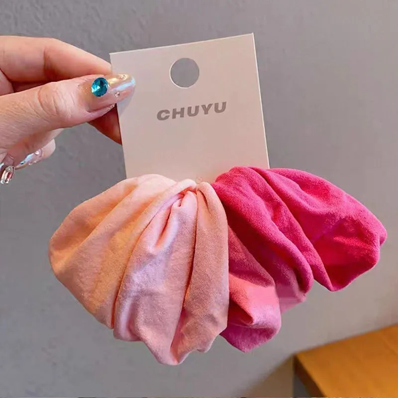 4 Stück/Set Hochelastische Bunte Breitere Elastische Haarbänder für Kinder Mädchen Haargummis Scrunchies Haaraccessoires – Detail 7