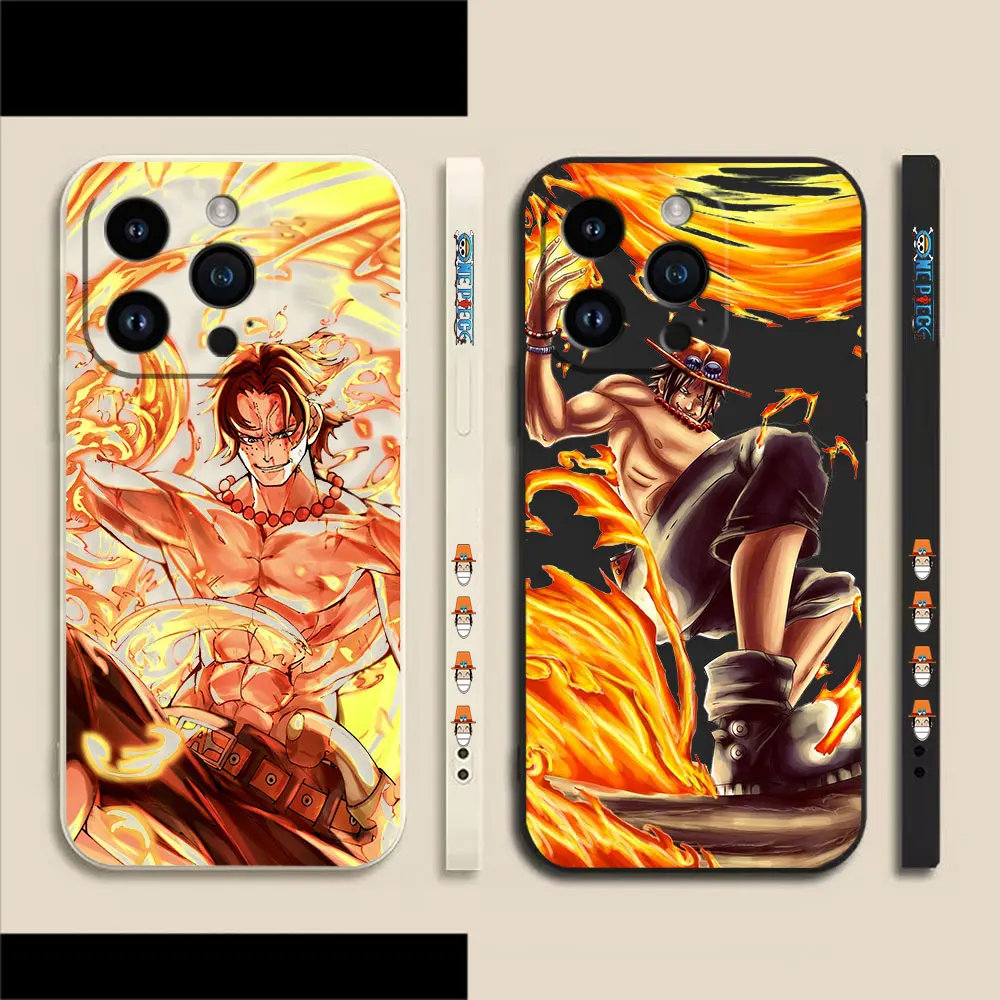 

The God Of Fire A-ACE Phone Case For iPhone 14 13 12 11 Pro XS Max Mini X XR SE 7 8 6 15 Plus Colour Liquid Case Funda Shell