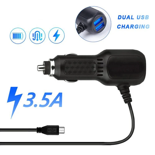 DVR 충전 케이블 대시 캠 자동차 충전기 미니 USB 케이블, 마이크로 USB 11.5ft 전원 코드 공급 장치, DVR 카메라 GPS용 12-24V 2
