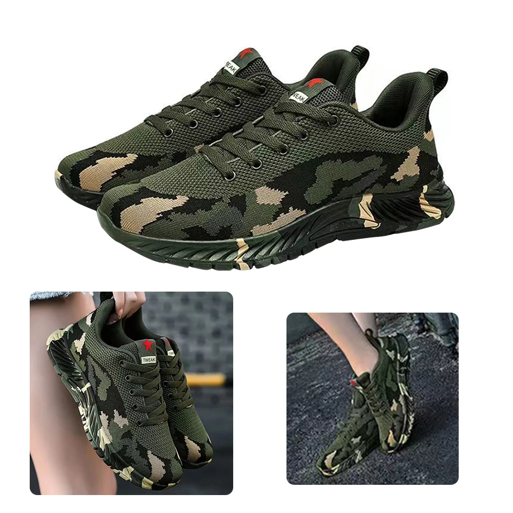 Mens Camouflage Sneakers Casual Running Shoes Lightweight Walking Sports Sneakers Breathable Sports Shoes for Running Walking