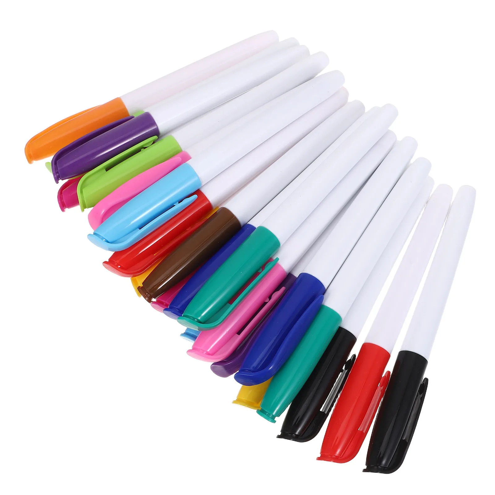 24Pcs 드라이 지우기 마커 다채로운 파인 포인트 비페이딩 잉크 지울 수 있는..