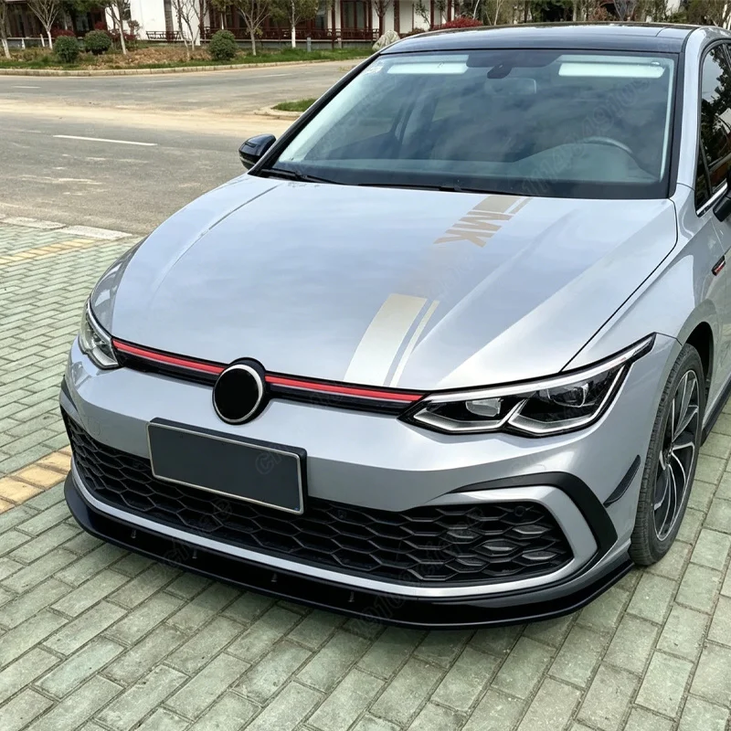 폭스바겐 골프 MK8 골프 8 GTI R-라인 2020 2021 2022 2023 2024 자동차 프론트 범퍼 립 카 프론트 턱 스포일러 바디 개조 키트