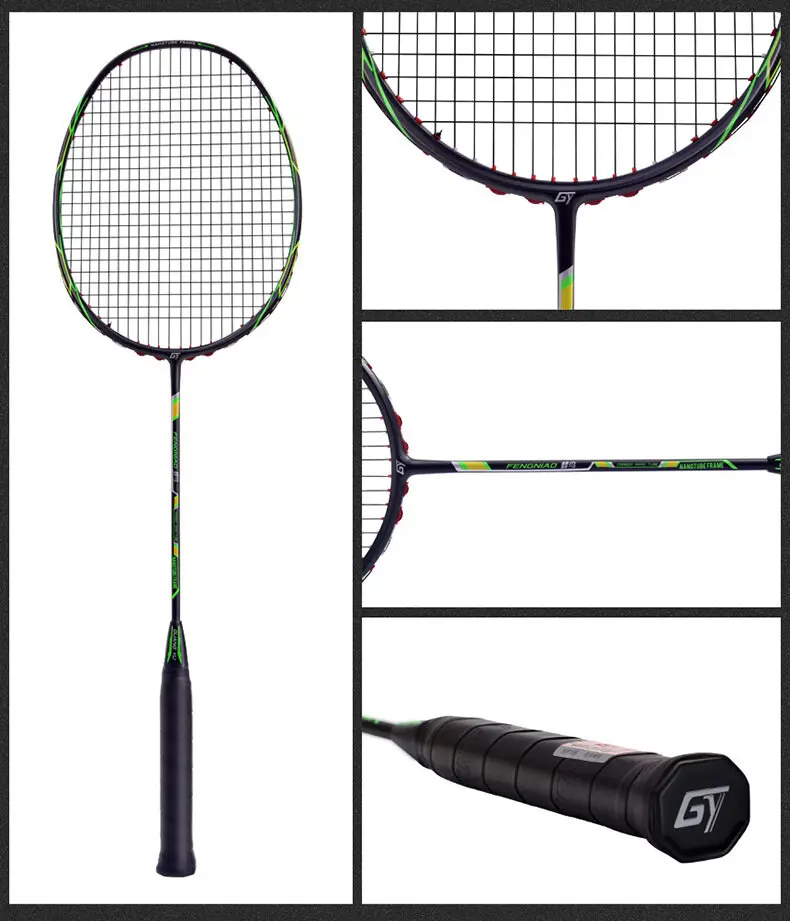Badminton Racket 2pcs Carbon Badminton Racket String 100 Carbon