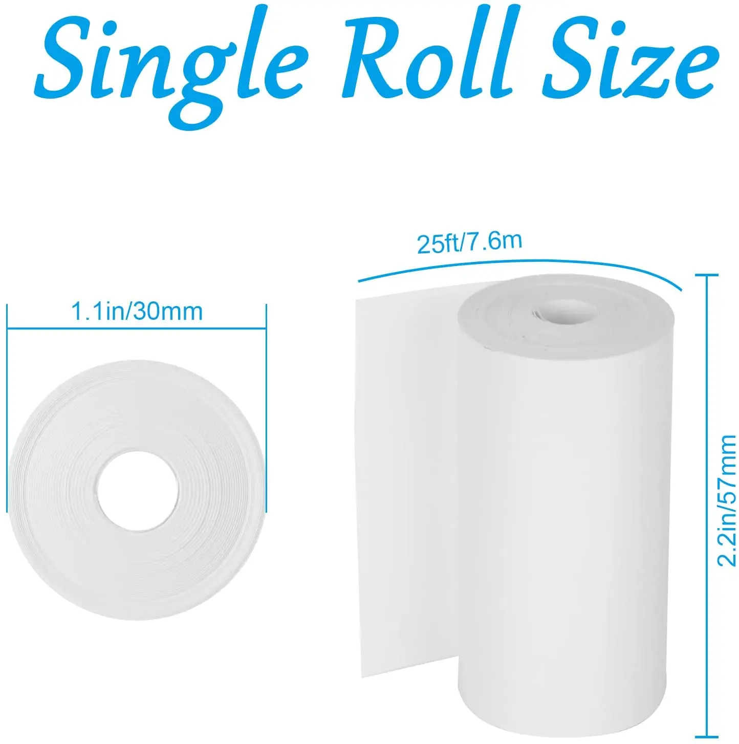 5 Roll 57x30mm Thermal Printing Paper Photo Paper for Paperang Mini Pocket Photo Printer Cash Register