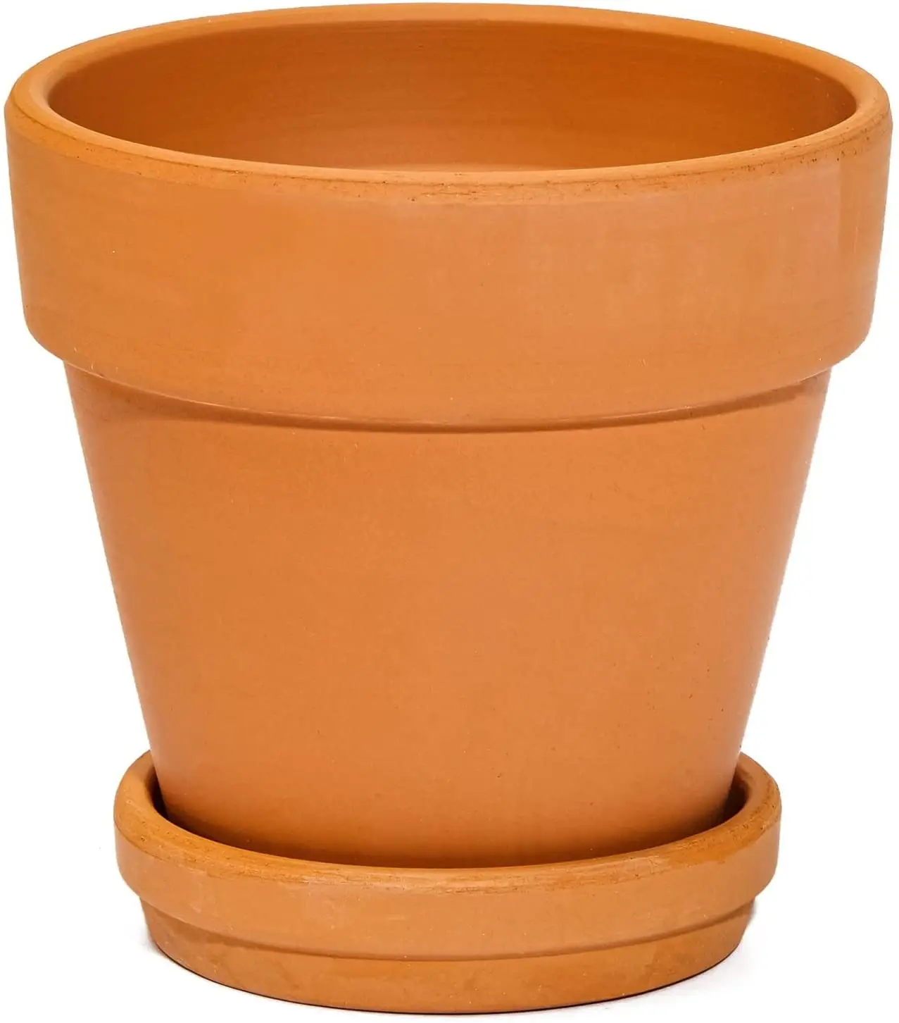 Vasi In Terracotta OLEEP, Confezione Da 10 – Grandi Vasi In Argilla Con Foro Di Drenaggio, 14 Cm, Per Piante Da Interno Ed Esterno - 4
