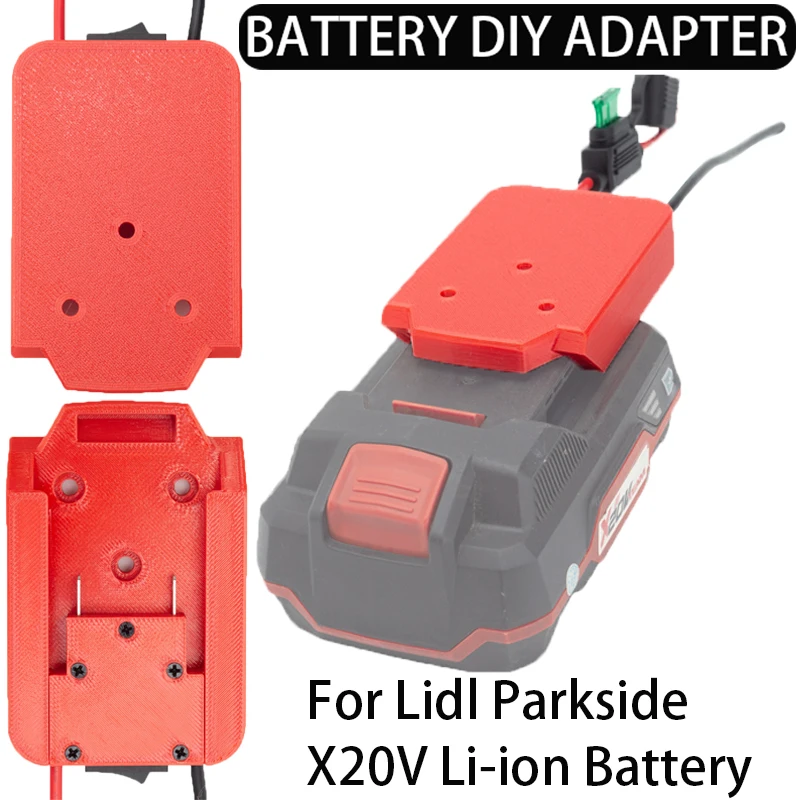 Battery DIY adapter for Lidl Parkside X20V Li-ion battery adapter robot car DIY power supply power tool accessories 1pce 410679 0010 3 6v robot encoder manipulator backup battery