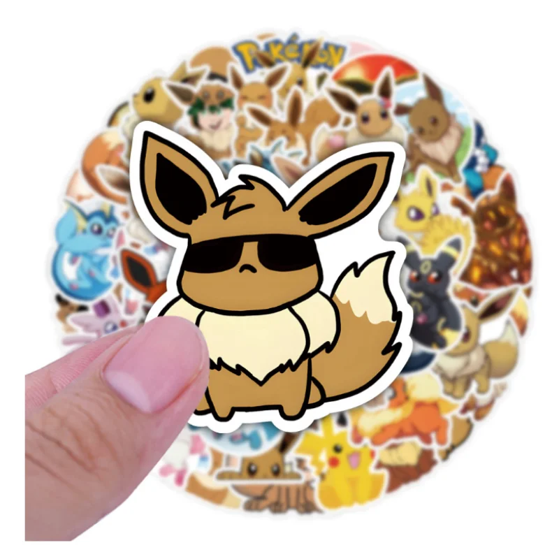 

50/100pcsPokemon Cartoon Decorative Stickers Holiday Gift Decoration Mobile Phone Tablet Refrigerator Magnet Children'sToysGifts