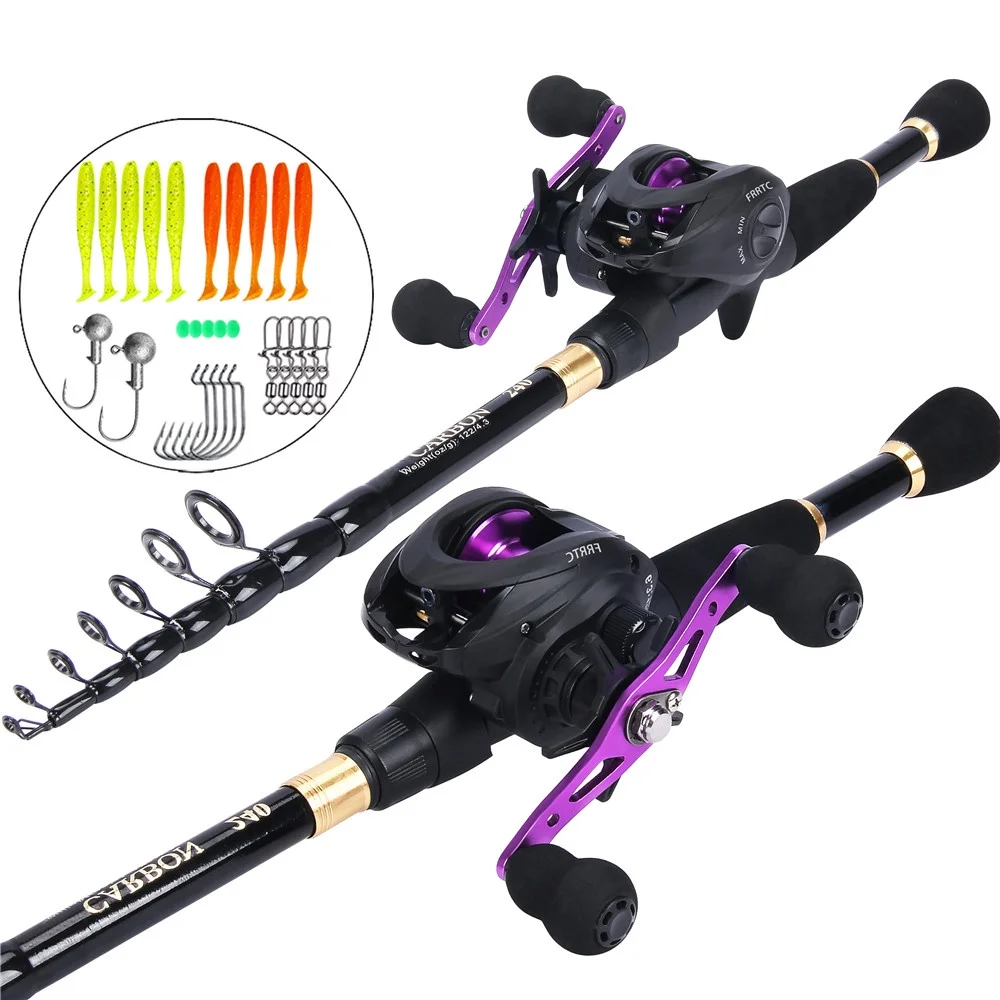 Fishing Rod Reel Lure Set Fishing Combos Fishing Rod with Max 8KG