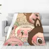 Labubu Blanket Multi-size Cozy and Lightweight Cartoon Throw Blankets for Couch Sofa and Bed 2