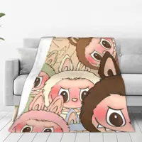 Labubu Blanket Multi-size Cozy and Lightweight Cartoon Throw Blankets for Couch Sofa and Bed 2